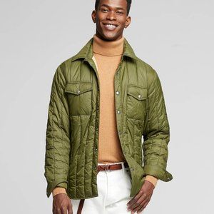 Todd Snyder Italian Quilted Jacket in Olive Green